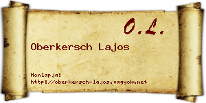 Oberkersch Lajos névjegykártya